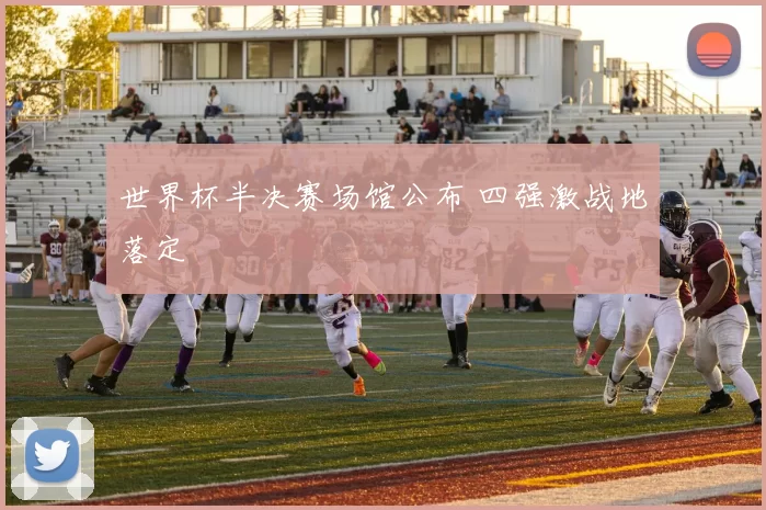 世界杯半决赛场馆公布 四强激战地落定